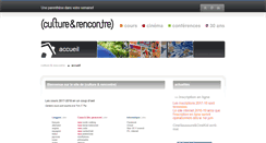 Desktop Screenshot of culture-rencontre.org